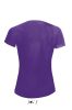 Női raglános rövid ujjú sport póló, SOL'S SO01159, Dark Purple-L