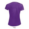 Női raglános rövid ujjú sport póló, SOL'S SO01159, Dark Purple-L