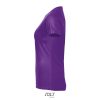 Női raglános rövid ujjú sport póló, SOL'S SO01159, Dark Purple-L