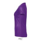 Női raglános rövid ujjú sport póló, SOL'S SO01159, Dark Purple-M