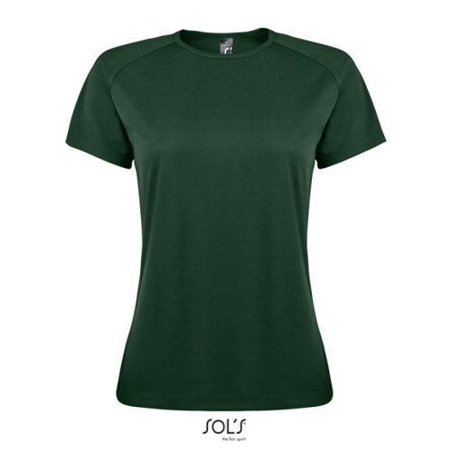 Női raglános rövid ujjú sport póló, SOL'S SO01159, Forest Green-2XL