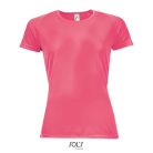 Női raglános rövid ujjú sport póló, SOL'S SO01159, Neon Coral-2XL