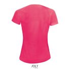 Női raglános rövid ujjú sport póló, SOL'S SO01159, Neon Coral-2XL