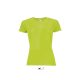 Női raglános rövid ujjú sport póló, SOL'S SO01159, Neon Green-2XL