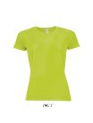 Női raglános rövid ujjú sport póló, SOL'S SO01159, Neon Green-S