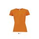 Női raglános rövid ujjú sport póló, SOL'S SO01159, Neon Orange-2XL