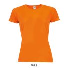 Női raglános rövid ujjú sport póló, SOL'S SO01159, Neon Orange-2XL