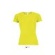 Női raglános rövid ujjú sport póló, SOL'S SO01159, Neon Yellow-2XL