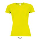 Női raglános rövid ujjú sport póló, SOL'S SO01159, Neon Yellow-2XL