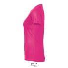 Női raglános rövid ujjú sport póló, SOL'S SO01159, Neon Pink 2-2XL