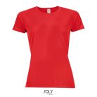 Női raglános rövid ujjú sport póló, SOL'S SO01159, Red-2XL