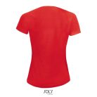 Női raglános rövid ujjú sport póló, SOL'S SO01159, Red-2XL