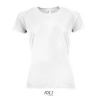 Női raglános rövid ujjú sport póló, SOL'S SO01159, White-2XL