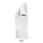 Női raglános rövid ujjú sport póló, SOL'S SO01159, White-2XL