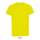 Gyerek SPORTY raglán ujjú kereknyakú sportpóló, SOL'S SO01166, Neon Yellow-10A