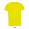 Gyerek SPORTY raglán ujjú kereknyakú sportpóló, SOL'S SO01166, Neon Yellow-8A