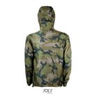 Uniszex kapucnis bélelt széldzseki, SOL'S SO01171, Camo/Royal blue-2XL