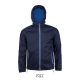 Uniszex kapucnis bélelt széldzseki, SOL'S SO01171, Navy/Royal Blue-L