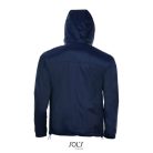 Uniszex kapucnis bélelt széldzseki, SOL'S SO01171, Navy/Royal Blue-L