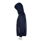 Uniszex kapucnis bélelt széldzseki, SOL'S SO01171, Navy/Royal Blue-L