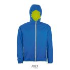 Uniszex kapucnis bélelt széldzseki, SOL'S SO01171, Royal Blue/Neon Gold-2XL