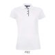 Női rövid ujjú galléros sport póló, SOL'S SO01179, White-2XL