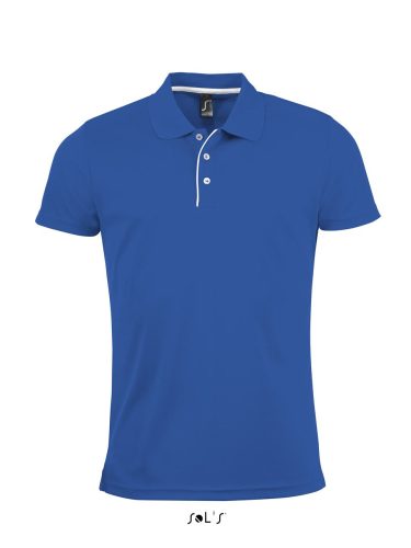 Férfi rövid ujjú galléros sport póló, SOL'S SO01180, Royal Blue-2XL