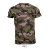 Férfi terepmintás rövid ujjú környakas pamut póló, SOL'S SO01188, Camo-2XL