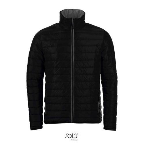 Férfi RIDE könnyű bélelt steppelt dzseki, SOL'S SO01193, Black-L