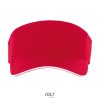 Uniszex napellenző, SOL'S SO01196, Red/White-U