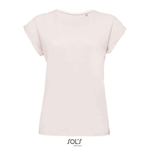 Női MELBA kereknyakú pamut póló, SOL'S SO01406, Creamy Pink-L