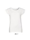 Női MELBA kereknyakú pamut póló, SOL'S SO01406, White-L