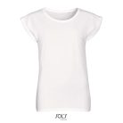 Női MELBA kereknyakú pamut póló, SOL'S SO01406, White-L