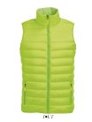 Férfi WAVE könnyű bélelt steppelt mellény, SOL'S SO01436, Neon Lime-S