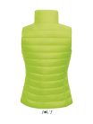 Női WAVE könnyű bélelt steppelt mellény, SOL'S SO01437, Neon Lime-S