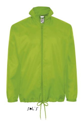 Uniszex széldzseki, gallérba rejtett kapucnival, SOL'S SO01618, Lime-2XL