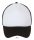 Uniszex hálós 5 paneles baseball sapka, SOL'S SO01668, White/Black-U