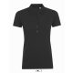 Női PHOENIX sztreccs galléros póló, SOL'S SO01709, Black-L