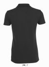 Női PHOENIX sztreccs galléros póló, SOL'S SO01709, Black-L