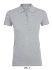 Női PHOENIX sztreccs galléros póló, SOL'S SO01709, Grey Melange-2XL