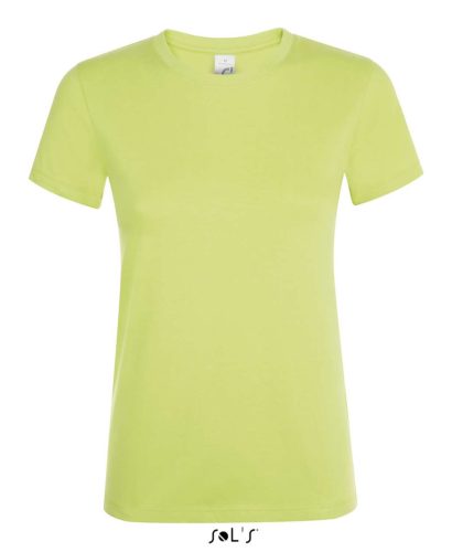 Női REGENT kereknyakú rövid ujjú pamut póló, SOL'S SO01825, Apple Green-2XL