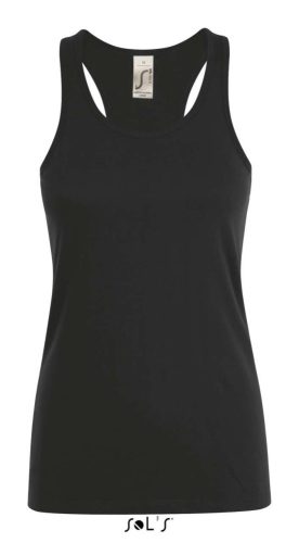 Női JUSTIN sporthátú trikó , SOL'S SO01826, Deep Black-XS