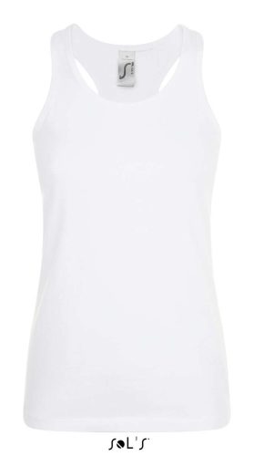 Női JUSTIN sporthátú trikó , SOL'S SO01826, White-L