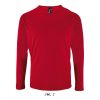 Férfi hosszú ujjú sport póló, SOL'S SO02071, Red-XL