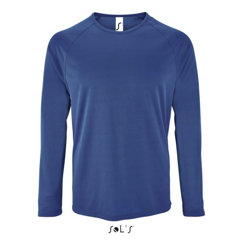 Férfi hosszú ujjú sport póló, SOL'S SO02071, Royal Blue-3XL