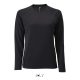 Női hosszú ujjú sport póló, SOL'S SO02072, Black-M