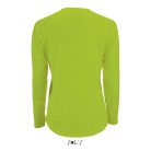 Női hosszú ujjú sport póló, SOL'S SO02072, Neon Green-2XL