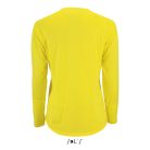 Női hosszú ujjú sport póló, SOL'S SO02072, Neon Yellow-2XL