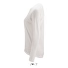 Női hosszú ujjú sport póló, SOL'S SO02072, White-2XL