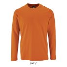 Férfi IMPERIAL hosszú ujjú környakas pamut póló, SOL'S SO02074, Orange-3XL